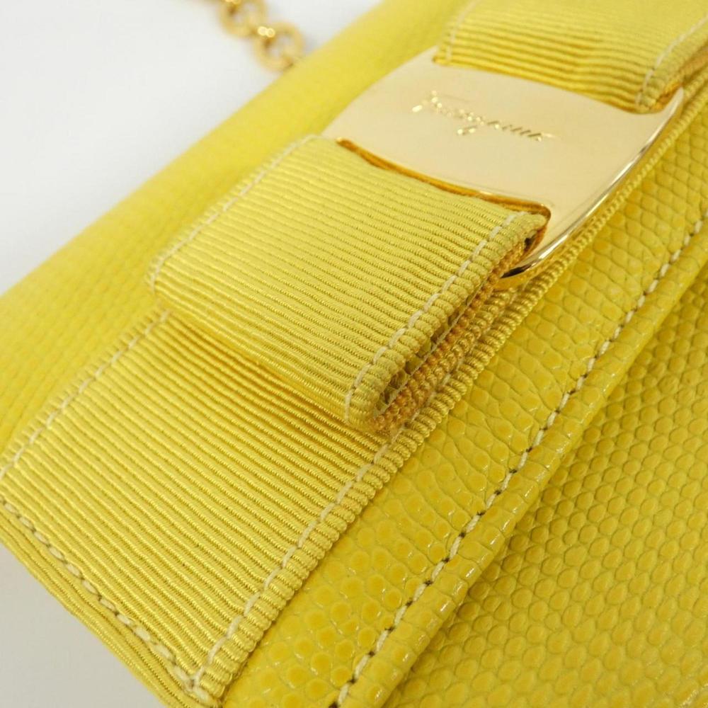 SALVATORE FERRAGAMO Yellow Shoulder Bag - Picture 4 of 10